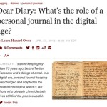 The Diary vs. Personal Journal in the Digital Age…